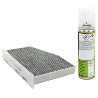 Cabin filter pollenfilter Febi 105789 + cleaner air conditioning 500 ml PETEC