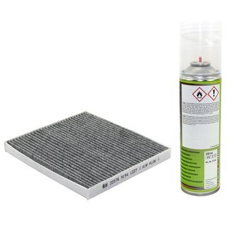 Cabin filter pollenfilter Febi 32576 + cleaner air conditioning 500 ml PETEC
