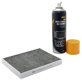 Cabin filter pollenfilter Febi 21318 + cleaner air conditioning 520 ml MANNOL