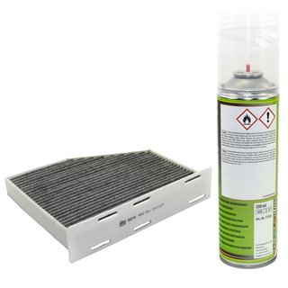 Innenraumfilter Pollenfilter Febi 105791 + Klimaanlagen Reiniger 500 ml PETEC