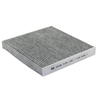 Cabin filter pollenfilter Febi 34186 + cleaner air conditioning 500 ml PETEC