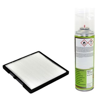 Cabin filter pollenfilter Febi 24567 + cleaner air conditioning 500 ml PETEC