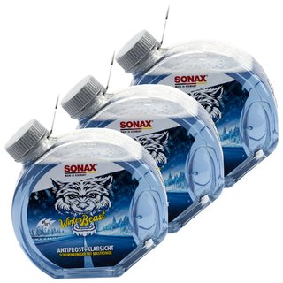 Anti Freeze and Clear WinterBeast ready to use -20C 01354000 SONAX 3 X 3 liters