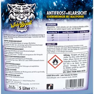 Anti Freeze and Clear WinterBeast ready to use -20C 01355000 SONAX 2 X 5 liters