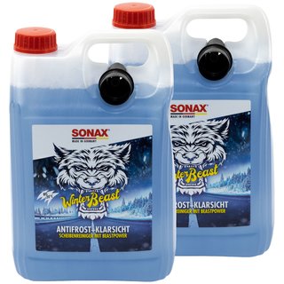 Anti Frost und Klarsicht WinterBeast gebrauchsfertig -20C 01355000 SONAX 2 X 5 Liter