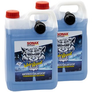 Anti Frost und Klarsicht WinterBeast gebrauchsfertig -20C 01355000 SONAX 2 X 5 Liter