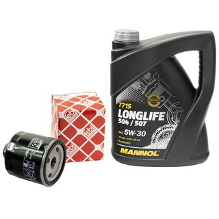 Engineoil set Longlife 5W30 API SN 5 liters + Oilfilter Febi 22532