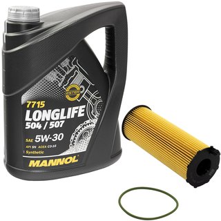 Engineoil set Longlife 5W30 API SN 5 liters + Oilfilter Febi 109709