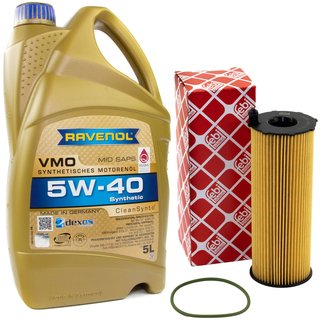 Motorl Set VMO SAE 5W-40 5 Liter + lfilter Febi 109709
