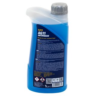 Radiatorantifreeze MANNOL Longterm Antifreeze 1 liters premix -40  C blue
