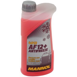 Khlerfrostschutz MANNOL Frostschutz Antifreeze 1 Liter Fertiggemisch -40C rot AF12 G12