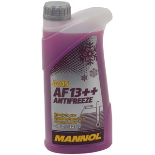 Khlerfrostschutz MANNOL AF13++ Antifreeze 1 Liter Fertiggemisch -40C rot