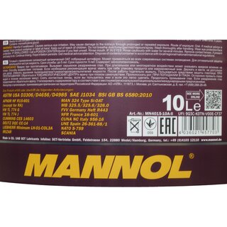 Khlerfrostschutz MANNOL AF13++ Antifreeze 10 Liter Fertiggemisch -40C rot