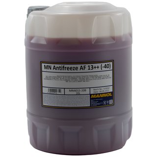Khlerfrostschutz MANNOL AF13++ Antifreeze 20 Liter Fertiggemisch -40C rot