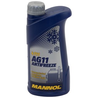 Khlerfrostschutz Konzentrat MANNOL AG11 Longterm -40C 1 Liter blau