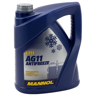 Khlerfrostschutz Konzentrat MANNOL AG11 Longterm -40C 5 Liter blau