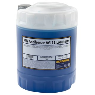 Khlerfrostschutz Konzentrat MANNOL AG11 Longterm -40C 10 Liter blau