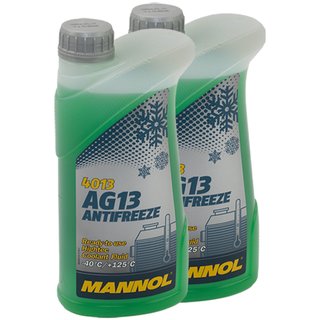 Khlerfrostschutz MANNOL Frostschutz Antifreeze 2 X 1 Liter Fertiggemisch -40C grn AG13 G13