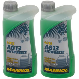 Radiatorantifreeze MANNOL Hightec Antifreeze 2 X 1 liters premix -40 C green