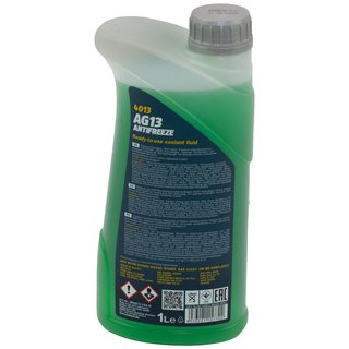 Khlerfrostschutz MANNOL Frostschutz Antifreeze 4 X 1 Liter Fertiggemisch -40C grn AG13 G13