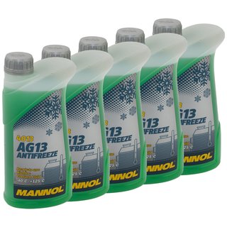 Radiatorantifreeze MANNOL Hightec Antifreeze 5 X 1 liters premix -40 C green