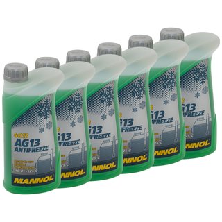 Radiatorantifreeze MANNOL Hightec Antifreeze 6 X 1 liters premix -40 C green