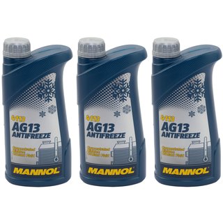 Khlerfrostschutz Konzentrat MANNOL AG13 -40C 3 X 1 Liter grn