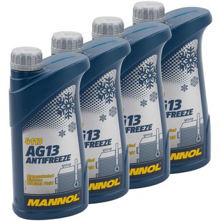 Khlerfrostschutz Konzentrat MANNOL AG13 -40C 4 X 1 Liter grn