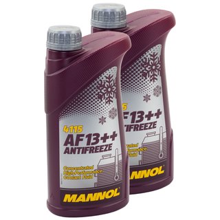 Radiatorantifreeze Coolant Concentrate MANNOL AF13++ Antifreeze 2 X 1 liters -40C red