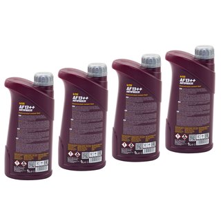 Khlerfrostschutz Khlmittel Konzentrat MANNOL AF13++ Antifreeze 4 X 1 Liter -40C rot