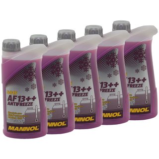 Radiatorantifreeze MANNOL AF13++ Antifreeze 5 X 1 liter ready mix -40C red