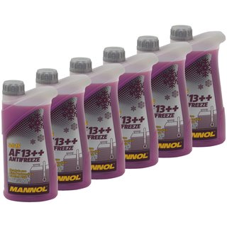 Radiatorantifreeze MANNOL AF13++ Antifreeze 6 X 1 liter ready mix -40C red