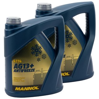 Khlerfrostschutz Konzentrat MANNOL Frostschutz -40C 2 X 5 Liter gelb G13 AG13+