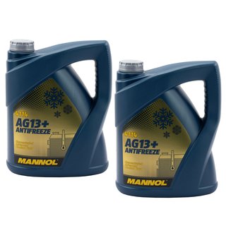 Radiatorantifreeze concentrate MANNOL AG13+ Advanced -40C 2 X 5 liters yellow