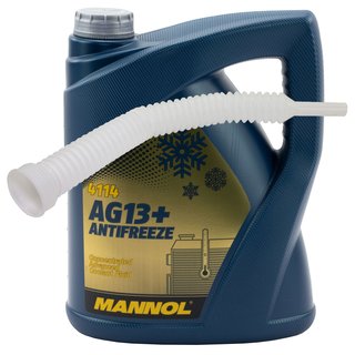 Radiatorantifreeze concentrate MANNOL AG13+ Advanced -40C 5 liters yellow with spout