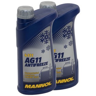 Radiatorantifreeze concentrate MANNOL AG11 Longterm -40C 2 X 1 liter blue