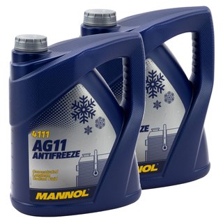 Khlerfrostschutz Konzentrat MANNOL AG11 Longterm -40C 2 X 5 Liter blau