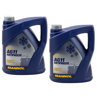 Radiatorantifreeze concentrate MANNOL AG11 Longterm -40C 2 X 5 liters blue