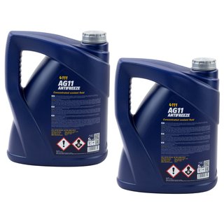 Radiatorantifreeze concentrate MANNOL AG11 Longterm -40C 2 X 5 liters blue