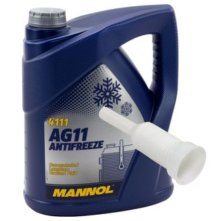 Khlerfrostschutz Konzentrat MANNOL AG11 Longterm -40C 5 Liter blau mit Ausgieer
