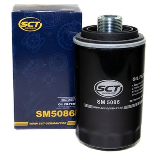 Engine Oil Set 5W-30 5 liters + oil filter SCT SM5086 + Oildrainplug 171173