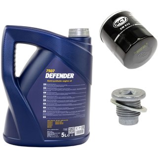 Engine Oil Set 10W-40 5 liters + oil filter SCT SM832 + Oildrainplug 101250