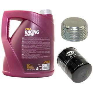 Engineoil set Racing+Ester 10W60 4 liters + Oil Filter SM104 + Oildrainplug 38179