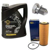 Motorl Set 5W40 Diesel Turbo 5 Liter + lfilter SH420P +...