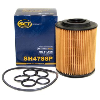 Engine Oil Set 5W-30 4 liters + oil filter SCT SM168 + Oildrainplug 38179