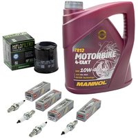 Maintenance package oil 4L + oil filter + spark plugs