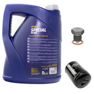 Engineoil set Special Plus 10W30 API SN 5 liters + Oil Filter SM108 + Oildrainplug 12281