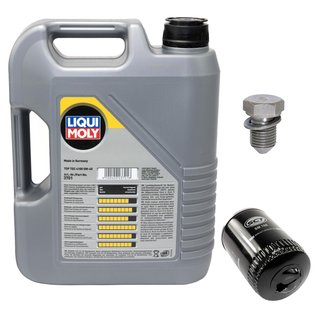 Engineoil set Top Tec 4100 5W-40 5 liters + Oil Filter SM108 + Oildrainplug 48871