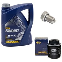 Motorl Set Favorit 15W-50 API SL CF CF-4 5 Liter +...