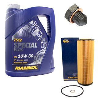 Motorl Set Special Plus 10W-30 API SN 5 Liter + lfilter SH421P + lablassschraube 12281
